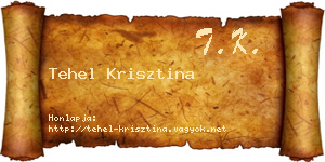 Tehel Krisztina névjegykártya