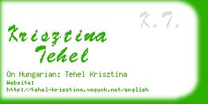 krisztina tehel business card